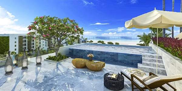 Bể bơi ở Premier Residences Phu Quoc Emerald Bay.