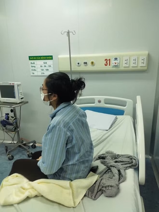 Bệnh nhân N tại khu điều trị (Ảnh: Bệnh viện cung cấp)
