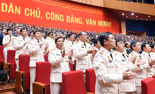 Đoàn đại biểu Đảng bộ Công an Trung ương dự Đại hội.