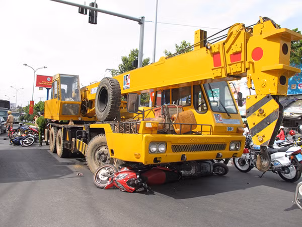 Hiện trường vụ tai nạn.