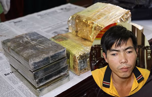 Đối tượng Trần Khắc Bảy (ảnh nhỏ) và số heroin, ma túy đá thu giữ.