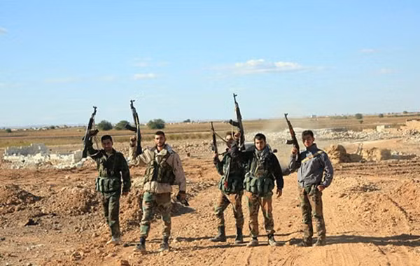 Quân đội Syria mừng chiến thắng.