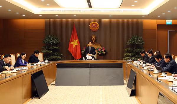 Phó Thủ tướng Vũ Đức Đam chủ trì cuộc họp. Ảnh: VGP. Phó Thủ tướng Vũ Đức Đam chủ trì cuộc họp. Ảnh: VGP.