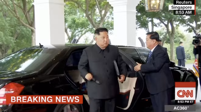 Lãnh đạo Triều Tiên có mặt tại khu vực khách sạn.