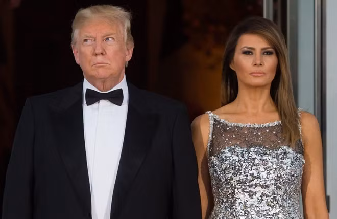 Tổng thống Mỹ Donald Trump và phu nhân. Ảnh Getty Images