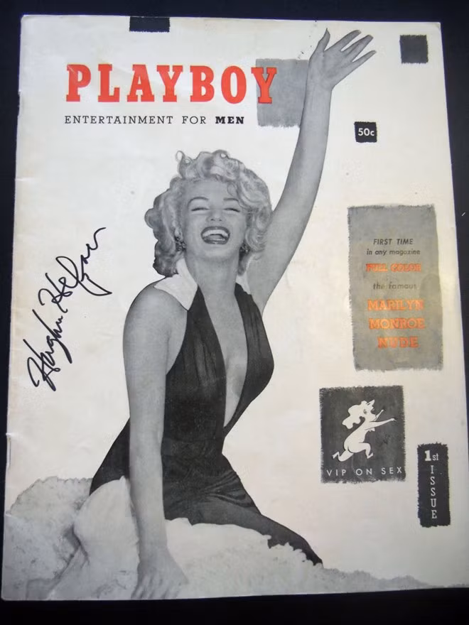 Trang bìa của ấn phẩm đầu tiên của Playboy năm 1953