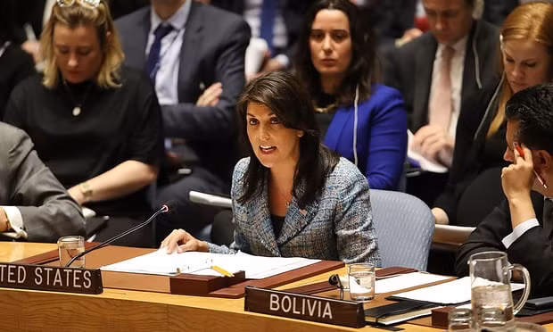 Đại sứ Mỹ tại LHQ Nikki Haley. Ảnh Getty Images