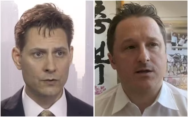 Hai công dân Canada bị Trung Quốc bắt giữ. Michael Kovrig (trái) và Michael Spavor.