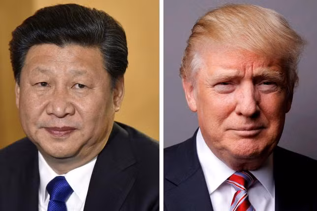 Chủ tịch Trung Quốc Tập Cận Bình và Tổng thống Mỹ Donald Trump. Ảnh Reuters