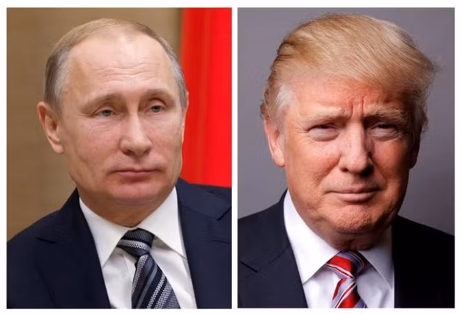 Tổng thống Nga Vladimir Putin và Tổng thống Mỹ Donald Trump. Ảnh Reuters