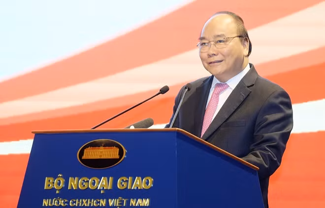 Thủ tướng Nguyễn Xuân Phúc phát biểu tại Hội nghị. Ảnh: VGP