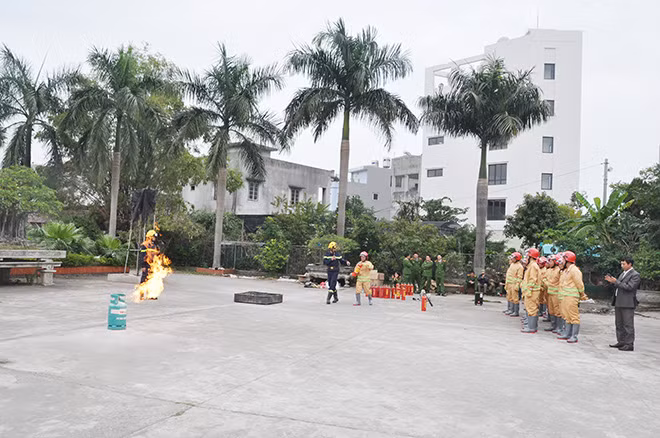 Một tình huống diễn tập cho cán bộ về PCCC.