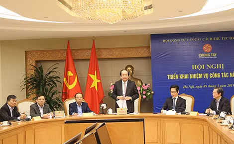 Bộ trưởng, Chủ nhiệm VPCP Mai Tiến Dũng phát biểu tại Hội nghị ( VPCP
