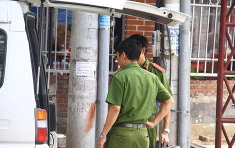 Hiện trường vụ quản lý quán nhậu Trung Anh 2 bị sát hại.