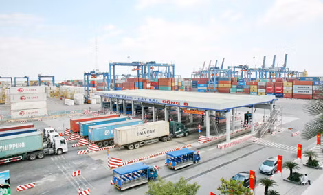 Tại cảng TP Hồ Chí Minh, hàng hóa xuất nhập khẩu chủ yếu qua cảng Cát Lái.