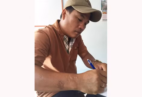 Đối tượng Phạm Đức Bình một trong những cò lao động đi biển ở TP Vũng Tàu.