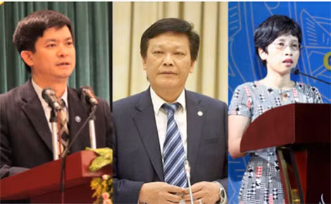 Từ trái qua: Ông Lê Quang Tùng, ông Nguyễn Duy Thăng và bà Nguyễn Thị Phú Hà.