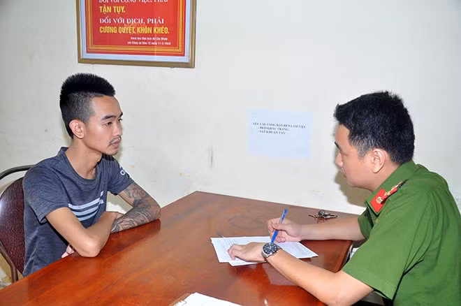 Đối tượng Đức tại cơ quan Công an