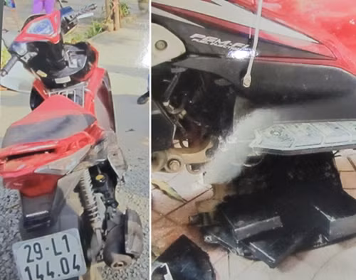 18 bánh heroin được ngụy trang, cất giấu tinh vi trong các bộ phận của xe máy.