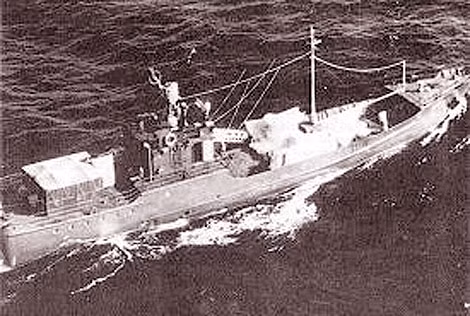 Tàu không số (ảnh chụp từ máy bay Mỹ).