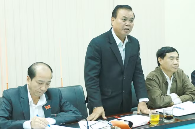 Đồng chí Êban Y Phu, Bí thư Tỉnh ủy tỉnh Đắk Lắk phát biểu tại buổi làm việc.