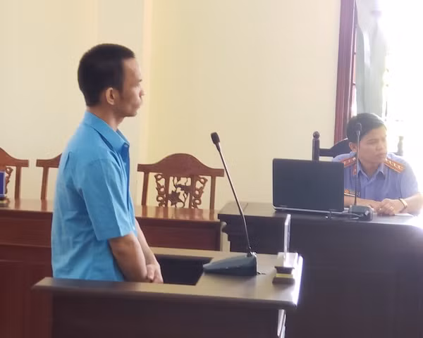 Bị cáo tại phiên toà.