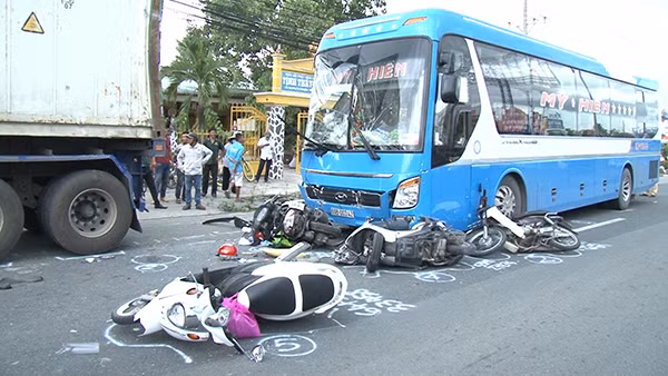 Hiện trường vụ tai nạn.