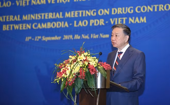Đại tướng Tô Lâm, Bộ trưởng Bộ Công an phát biểu khai mạc Hội nghị.
