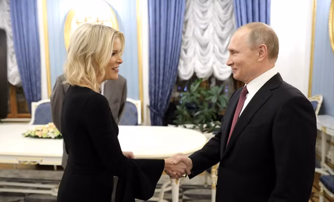 Tổng thống Putin và người dẫn chương trình Megyn Kelly. Ảnh: Kremlin
