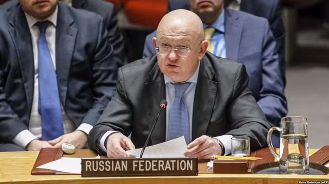 Đại sứ Nga tại LHQ Vasily Nebenzia. Ảnh: Getty Image