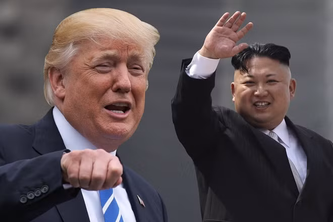 Tổng thống Mỹ Trump và nhà lãnh đạo Triều Tiên Kim Jong-un sẽ gặp mặt ở Singapore vào ngày 12-6 này. Ảnh: ITN