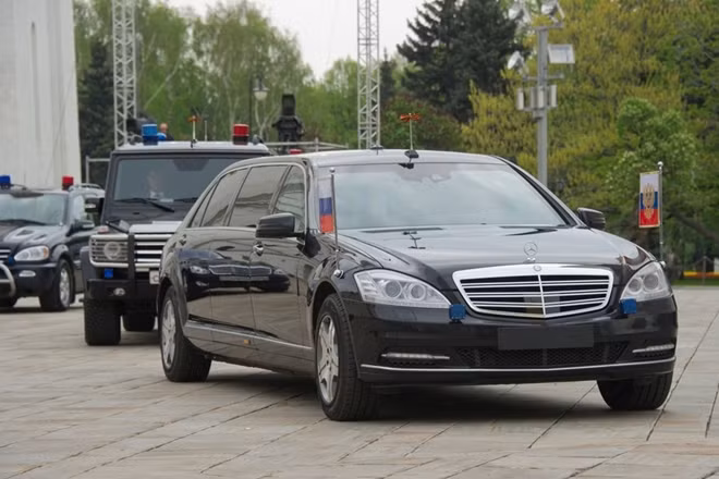Một chiếc Mercedes S-600 Pullman dành riêng cho ông chủ Điện Kremlin. Ảnh: Sputnik