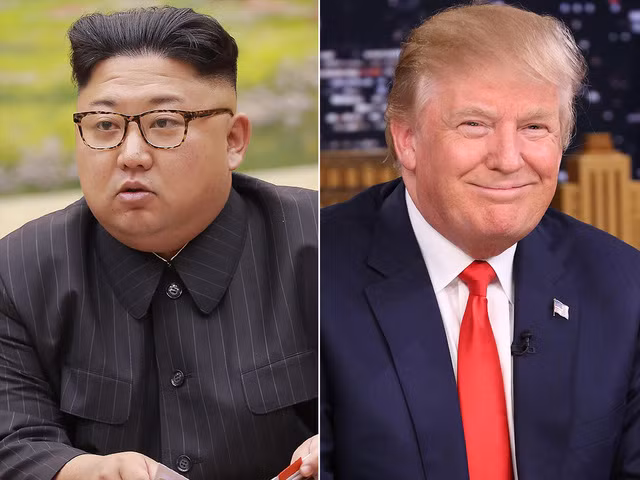 Tổng thống Mỹ Donald Trump (phải) và nhà lãnh đạo của Triều Tiên Kim Jong-un. Ảnh: Getty Images