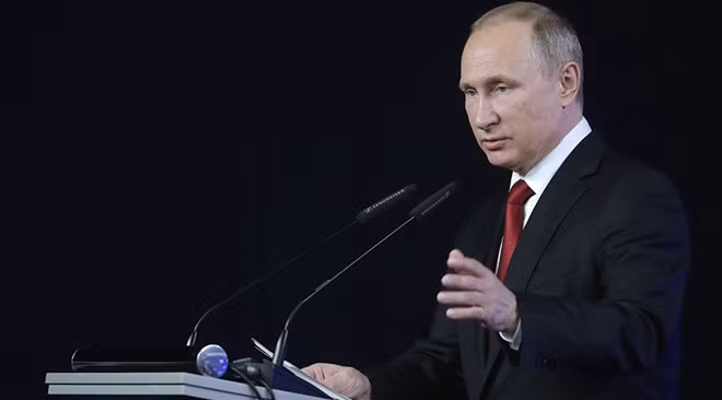 Tổng thống Nga Vladimir Putin phát biểu hôm 28-6. Ảnh: Reuters