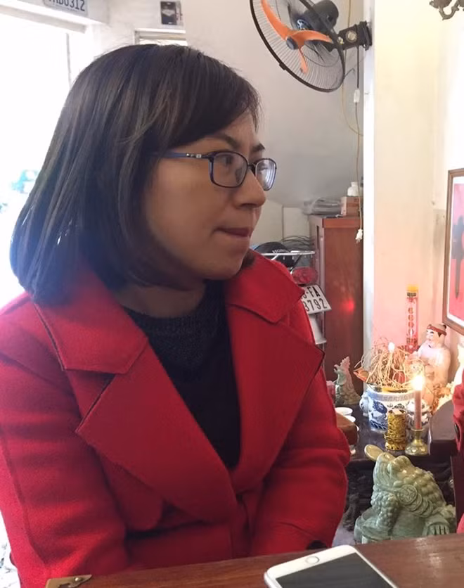 Chị Quách Thị Phương Thanh, em gái nạn nhân Quách Thị Mai Phương trình bày với phóng viên Báo CAND