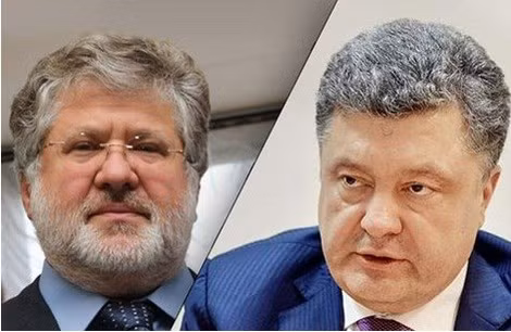 Tỷ phú Igor Kolomoisky và Tổng thống Petro Poroshenko.
