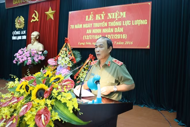 Trung tướng Trần Đăng Yến – Phó Tổng cục trưởng Tổng cục an ninh phát biểu tại Lễ kỷ niệm.