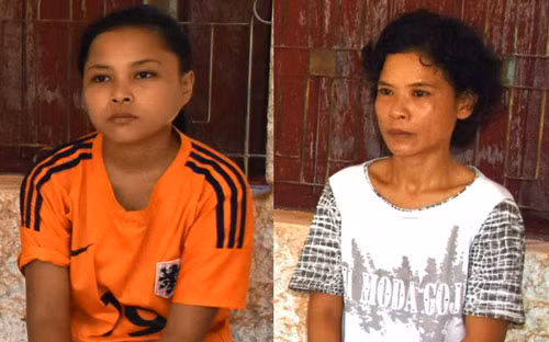 Hồ Thị Nan và chị gái Hồ Thị Lan