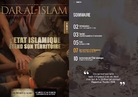 Tạp chí trực tuyến Dar al-Islam bản tiếng Pháp của IS.