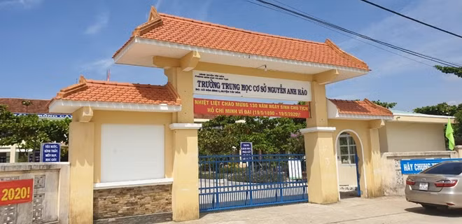Trường THCS Nguyễn Anh Hào - nơi ông Huỳnh Cát Tạo đang đảm nhiệm chức trách hiệu trưởng