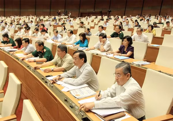 Quốc hội biểu quyết thông qua một số nghị quyết tại phiên bế mạc.