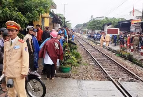 Địa điểm xảy ra vụ tai nạn đường sắt.