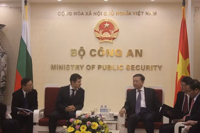 Bộ trưởng Tô Lâm tiếp Thứ trưởng Bộ Nội vụ Cộng hòa Bulgaria Philip Gounev