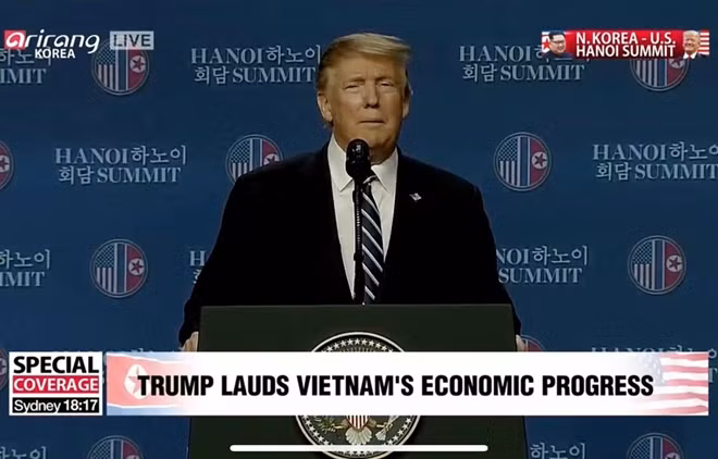 Tổng thống Donald Trump cảm ơn Việt Nam.