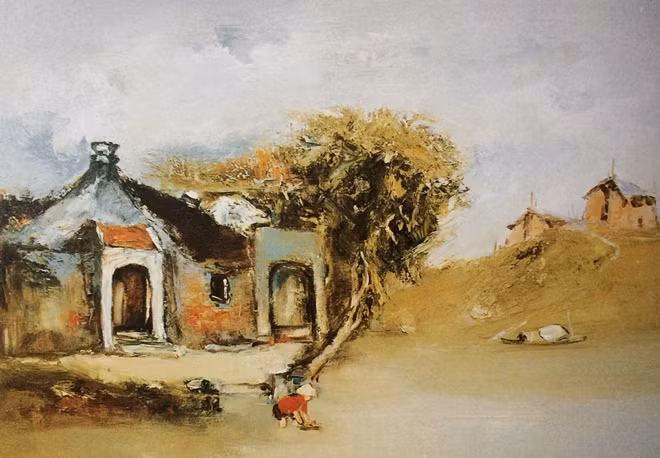 Bức họa "Bến sông"