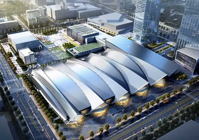 Trung tâm triển lãm quốc tế Songdo Convensia - nơi diễn ra Diễn đàn kinh tế kiều bào toàn cầu lần 1.