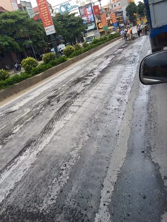 Ảnh: Thử nghiệm tại dự án Sửa chữa khôi phục mặt đường Quốc lộ 5