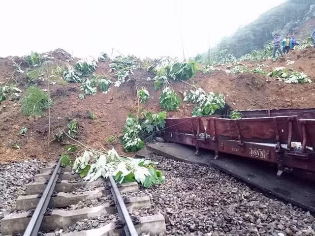 Hình ảnh sạt lở tại Yên Bái