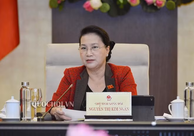 Chủ tịch Quốc hội Nguyễn Thị Kim Ngân phát biểu ý kiến