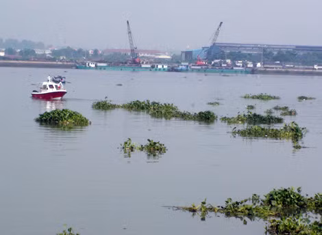 Đoạn sông nơi phát hiện ra thi thể 2 nạn nhân.